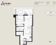 Lina at QE Park Plan B4 1 bed+Flex+1 bath
