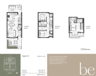 Be W 49th Type C1 3 Bedroom + Den