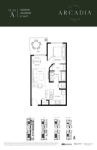 Arcadia Plan A 1 Bedroom 1 Bathroom