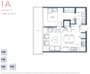 The Capstan Plan 1A 1 bed+1 bath