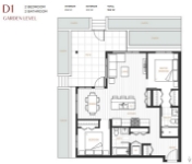 Pura Plan D1 2 bed+2 bath