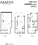 Amaya Living Plan TH2 2 bed+Basement+2 bath