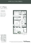King & Columbia Plan C 1 bed+1 bath