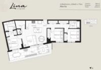 Lina at QE Park Plan D4 3 bed+Flex+2 bath