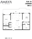 Amaya Living Plan B5 2 bed+2 bath