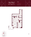 5656 Balaclava Plan B4 1 bed+Flex+1 bath