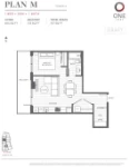 One Park Plan M 1 bed+DEN+1 bath