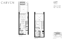 Carven Plan Loft 1 bed+1 bath