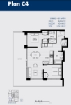 The Sky Estates of Highline Metrotown Plan C4 2 bed+2 bath