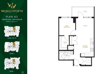 Wordsworth Plan A3 1 bed+1 bath