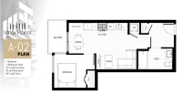 Sitka House Plan A02 1 bed+1 bath