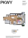 Parkway 1 - Aspect Plan C 1 bed+DEN +1 bath