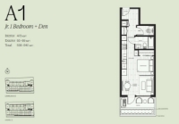 Thesis Plan A1 Jr 1 bed+DEN+1 bath