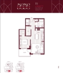 5656 Balaclava Plan B1 1 bed+Flex+1 bath