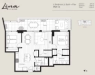 Lina at QE Park Plan C5 2 bed+Flex+2 bath