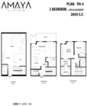 Amaya Living Plan TH4 2 bed+DEN+Basement+3 bath