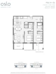 OSLO Plan A2b 2 bed+2 bath+Study