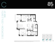85 at Scott Road Plan C 2 bed+DEN+2 bath