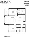 Amaya Living Plan B4 2 bed+2 bath