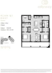 Odyssey Plan Q1 East 2 bed+DEN+ 2 bath