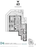 W63 Mansion Plan D4 3 bed+DEN+2 bath