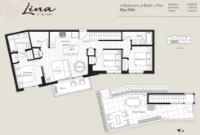 Lina at QE Park Plan PH6 3 bed+Flex+2 bath
