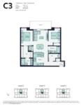 Ortus Plan C3 2 bed+DEN+2 bath