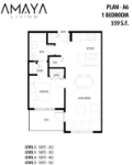 Amaya Living Plan A6 1 bed+1 bath