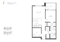 VIVA Plan I 1 bed+DEN+1 bath