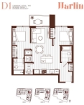 Harlin Plan D1 2 bed+DEN+2 bath