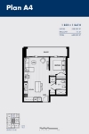 The Sky Estates of Highline Metrotown Plan A4 1 bed+1 bath