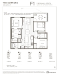 The Commons Plan F1 3 Bedroom + 2 Bath