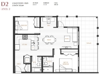 Pura Plan D2 2 bed+DEN+2 bath