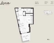 Lina at QE Park Plan A1 Studio+1 bath