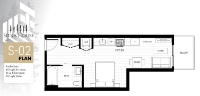 Sitka House Plan S02 Studio+1 bath