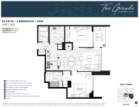 The Grande Plan D1 2 bed+DEN+2 bath