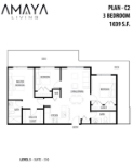 Amaya Living Plan C2 3 bed+3 bath