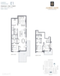 Amber Gate Plan E1(Garden Townhouse) 3 bed+DEN+3 bath