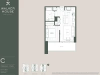 Walker House Plan C 1 bed+1 bath