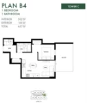 Minoru Square Plan B4 1 bed+1 bath