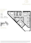 Odyssey Plan R West 2 bed+ 2 bath