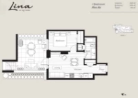 Lina at QE Park Plan B2 1 bed+1 BATH